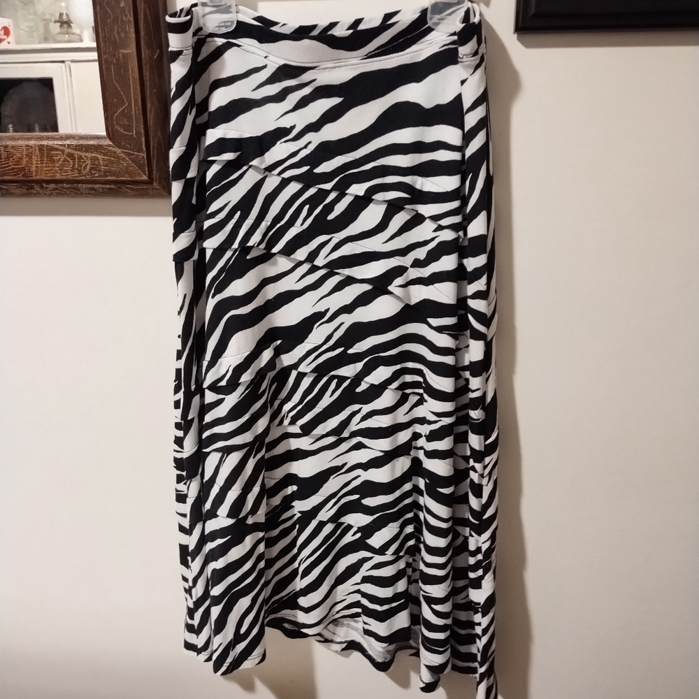 Zebra print skirt